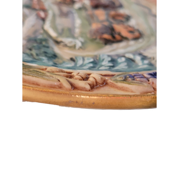 HP Vintage Christmas Western Germany Weihnachten Salt Glaze 1981‎ Décor Plate - Picture 8 of 12